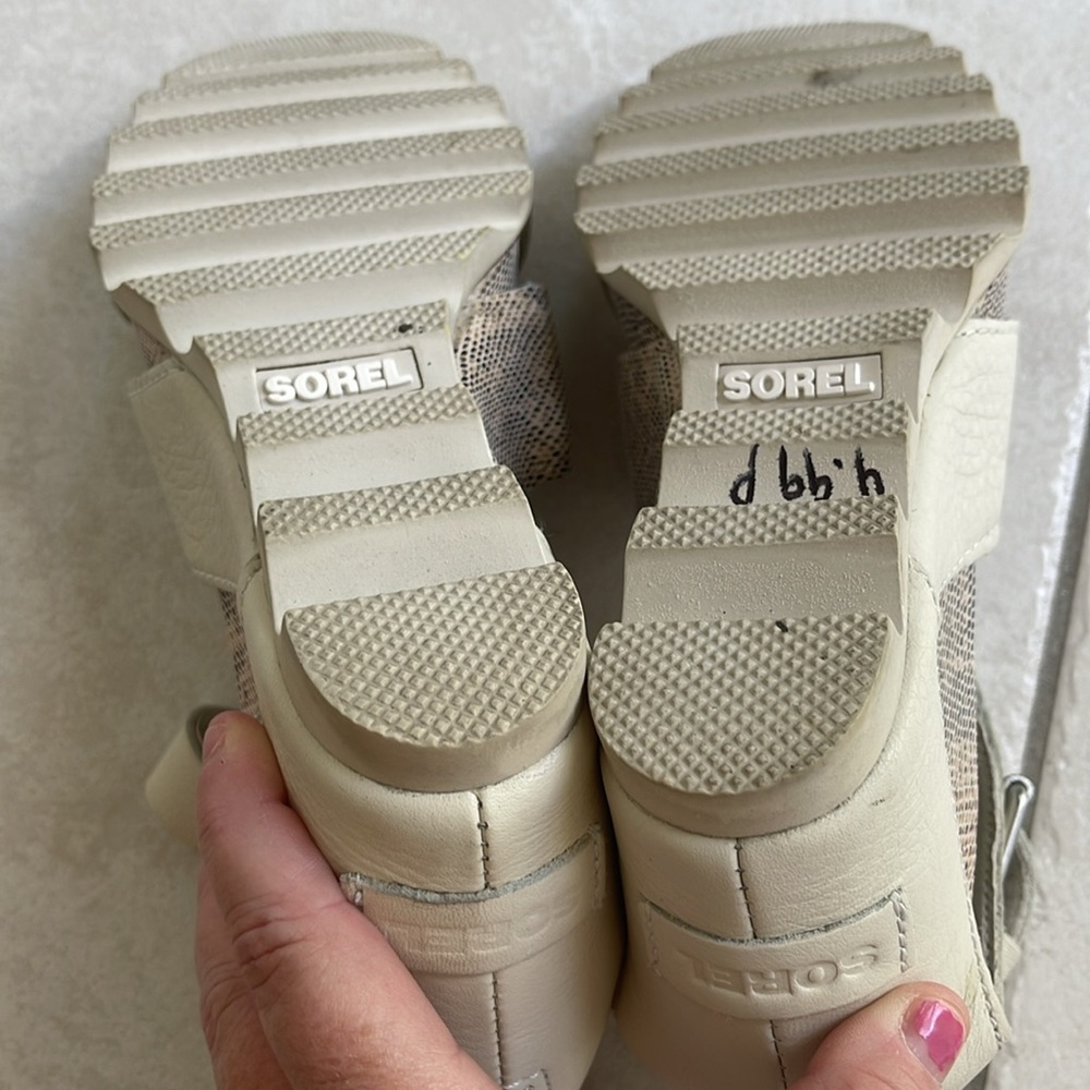 Sorel Joanie II wedge ankle strap snake sandals size 8 - Picture 12 of 12